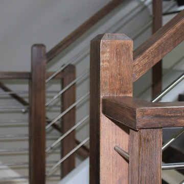 Project #22 | Stainless Steel & Dark Wood Treads