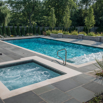 Highland Park,IL Swimming Pool, Separate Elevated Hot Tub, Sunshelf w/ Bubblers