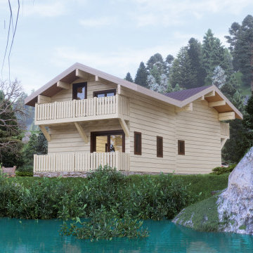 Glulam log cabins-Glulam log houses