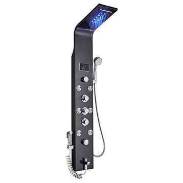6-Function Shower Column LED Shower Panel With Massage Jets