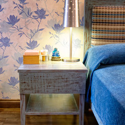 Metaphor | Night stand in distressed wood finish - Nightstands And Bedside Tables
