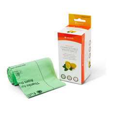 Fresh Air Compostable Waste Bags Lemon Scented, Green