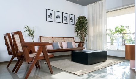 Mumbai Houzz: Grey Ceilings & White Walls Expand a 66-Sq-M Flat