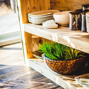 Warm Industrial with Natural Wood Kitchen