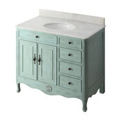 38" Distressed Light blue Daleville Bathroom Vanity, No Mirror No Faucet