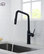 Macon Single Handle Pull Down Kitchen Faucet, Matte Black, W/O Soap Dispenser