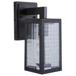 Craftmade Lighting - Craftmade Lighting Z4504-MN-SC Deka - One Light Outdoor Small Wall Lantern - Sometimes the most innovative designs are the simpDeka One Light Outdo Midnight Clear Glass *UL: Suitable for wet locations Energy Star Qualified: n/a ADA Certified: n/a  *Number of Lights: Lamp: 1-*Wattage:100w Medium Base bulb(s) *Bulb Included:No *Bulb Type:Medium Base *Finish Type:Midnight