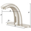 Lano Sensor Faucet in Brushed Nickel Finish, Add Hot and Cold Water