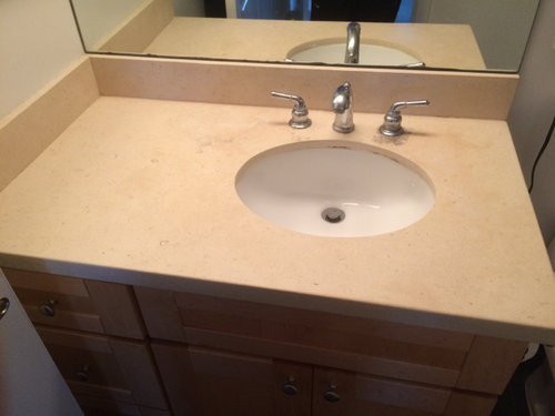 What's the best design for this bathroom sink and backsplash?