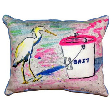 Hungry Egret Extra Large Zippered Pillow 20x24