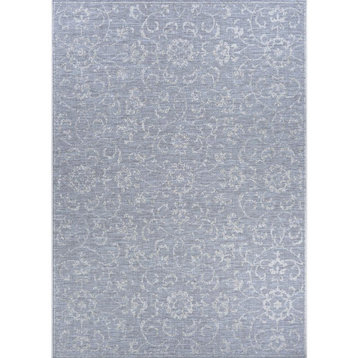 Summer Vines Area Rug, Pewter/Ivory, Rectangle, 2'x3'7"
