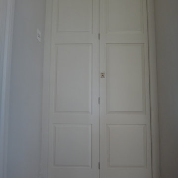 Country Home in Wiltshire beautiful handmade solid raised and fielded shutters