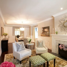 Urban/Modern minimalist light furniture, dark floors light carpet