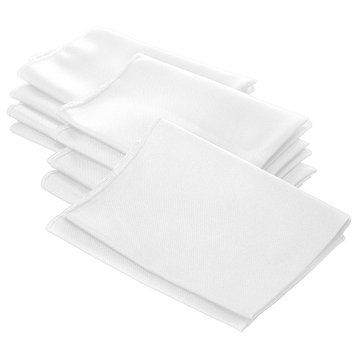LA Linen Polyester Poplin Napkin, 10 Pack, White