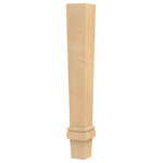 Designs of Distinction - 35-1/4" Empire Wood Post Leg, Cherry - The Empire Column lends support while adding visual interest to any room. Featuring a large tapered post with a simple moulding detail.