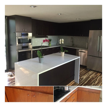 Dark Stained Cabinets