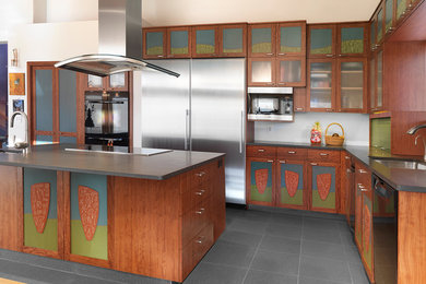 Inspiration for a contemporary kitchen remodel in Boston