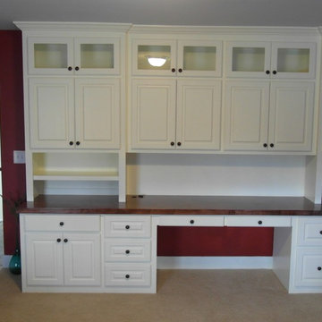 Built-in Desk with Glass Doors