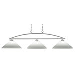 Toltec Lighting - Toltec Lighting 2453-BN-318 Marquise - Three Light Billiard/Island - Marquise 3 Light Bar In Brushed Nickel Finish With 16” White Muslin Glass.Assembly Required: TRUE Canopy Included: TRUE Shade Included: TRUE Canopy Diameter: 4.5 x 11.* Number of Bulbs: 3*Wattage: 150W* BulbType: Medium Base* Bulb Included: No
