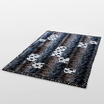 Onitiva - Primeval Flavor -B Patchwork Throw Blanket (86.6 by 63 inches)
