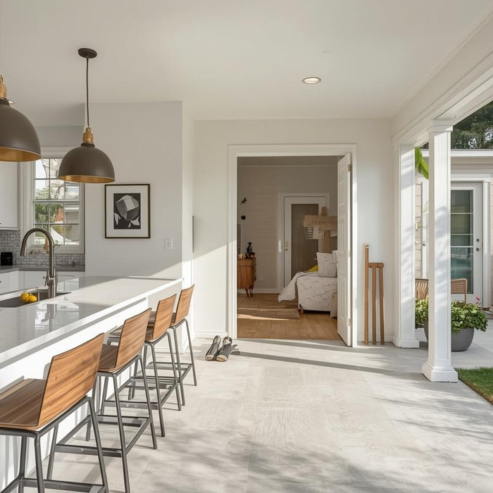 A bright, modern kitchen