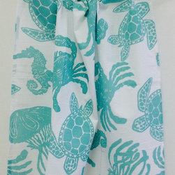 Coastal Hand Block Printed Linens - Dish Towels