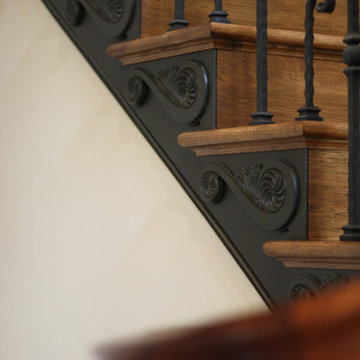 Flair stair, hickory, sapele and iron.