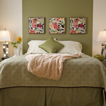 Green and White Interior