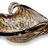 Pandora 3 point centerpiece Murano Glass Bowl, Tortoiseshell