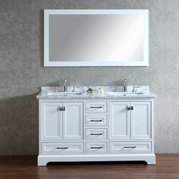 White Finish Bathroom Vanities with Tops - Bathroom Vanities And Sink Consoles