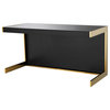 Gold & Black Glass Desk | Eichholtz Cosmo