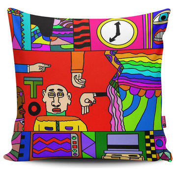 16"x16" Double Sided Pillow, "Meaning of Ideas" by James Frye