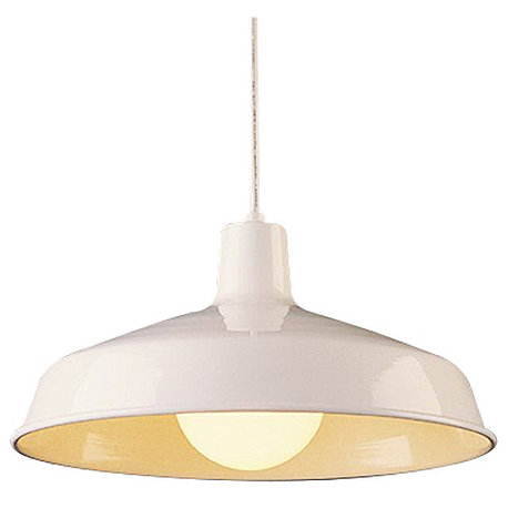 Trans Globe  Lighting, Sherman 15.5" Pendant, White