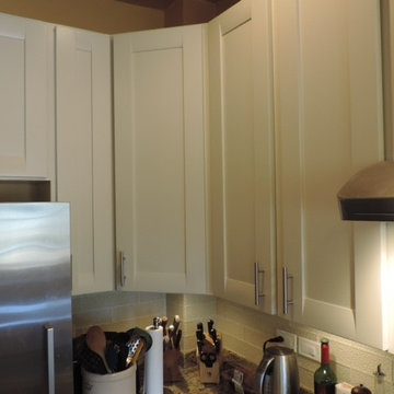 Cabinet Refacing Done in Maple and Antique White