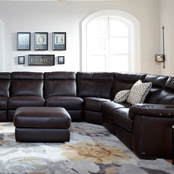 Natuzzi Editions Leather Sectional Sofa B757 - Sectional Sofas