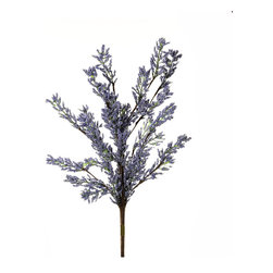 Shea's Wildflower - 18" Periwinkle Blue Fern Spray - Holiday Accents And Figurines