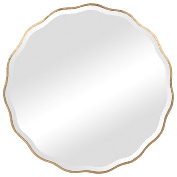 Uttermost Aneta Gold Round Mirror, 9611