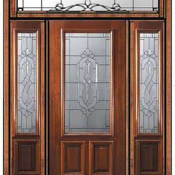 Prehung Side lights-Transom Door 80 Mahogany Kensington 2/3 Lite - Front Doors