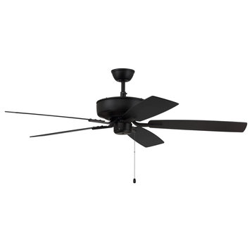 Craftmade Pro Plus 52" Ceiling Fan With Blades, Flat Black