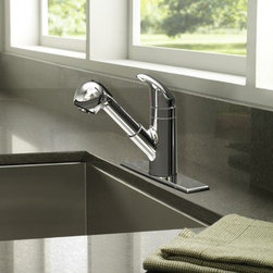 Moen Integra Chrome one-handle low arc pullout kitchen faucet - Kitchen Faucets