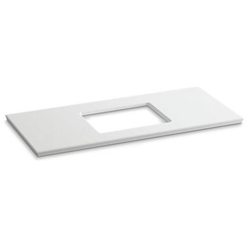 Kohler Solid/Expressions 49" Vanity Top, 1 Verticyl Cutout, White Expressions