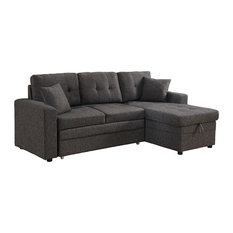 50 Most Por Contemporary Sofa Beds Sleeper Sofas For 2018 Houzz Mod Cayler Sectional Sofa With Storage And Pull Out Bed Gray Sleeper