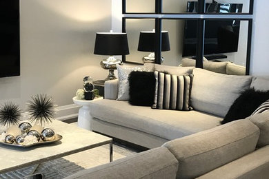 Example of a trendy family room design in Toronto
