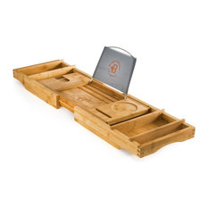 Expandable Bamboo Bathtub Caddy Bath Tray for a Spa Relaxing Bath By Bambusi