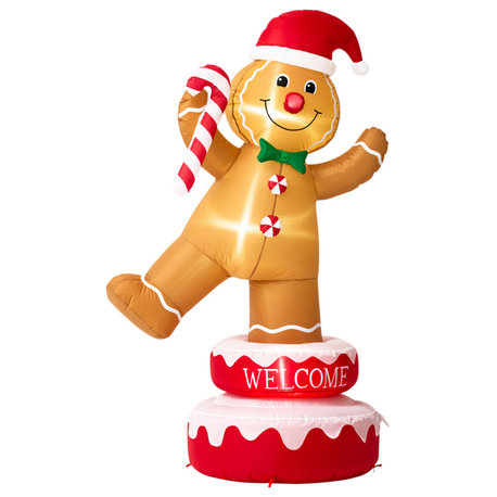 Inflatable Rotating Gingerbread Man Decor