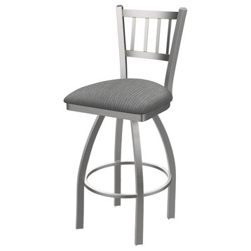 810 Contessa 25 Swivel Counter Stool with Stainless Finish and Graph Alpine Seat