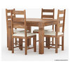 Salemo Natural Wood Square Kitchen Table and Chair Set of 4