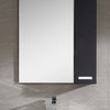 Fine Fixtures Atwood Mirror With Side Cabinet, Black, 35"