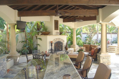 Example of a classic patio design in Orange County