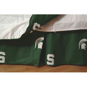 Michigan State Spartans Printed Dust Ruffle, Twin